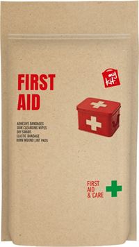 KIT PRIMO SOCCORSO CON CUSTODIA IN CARTA
